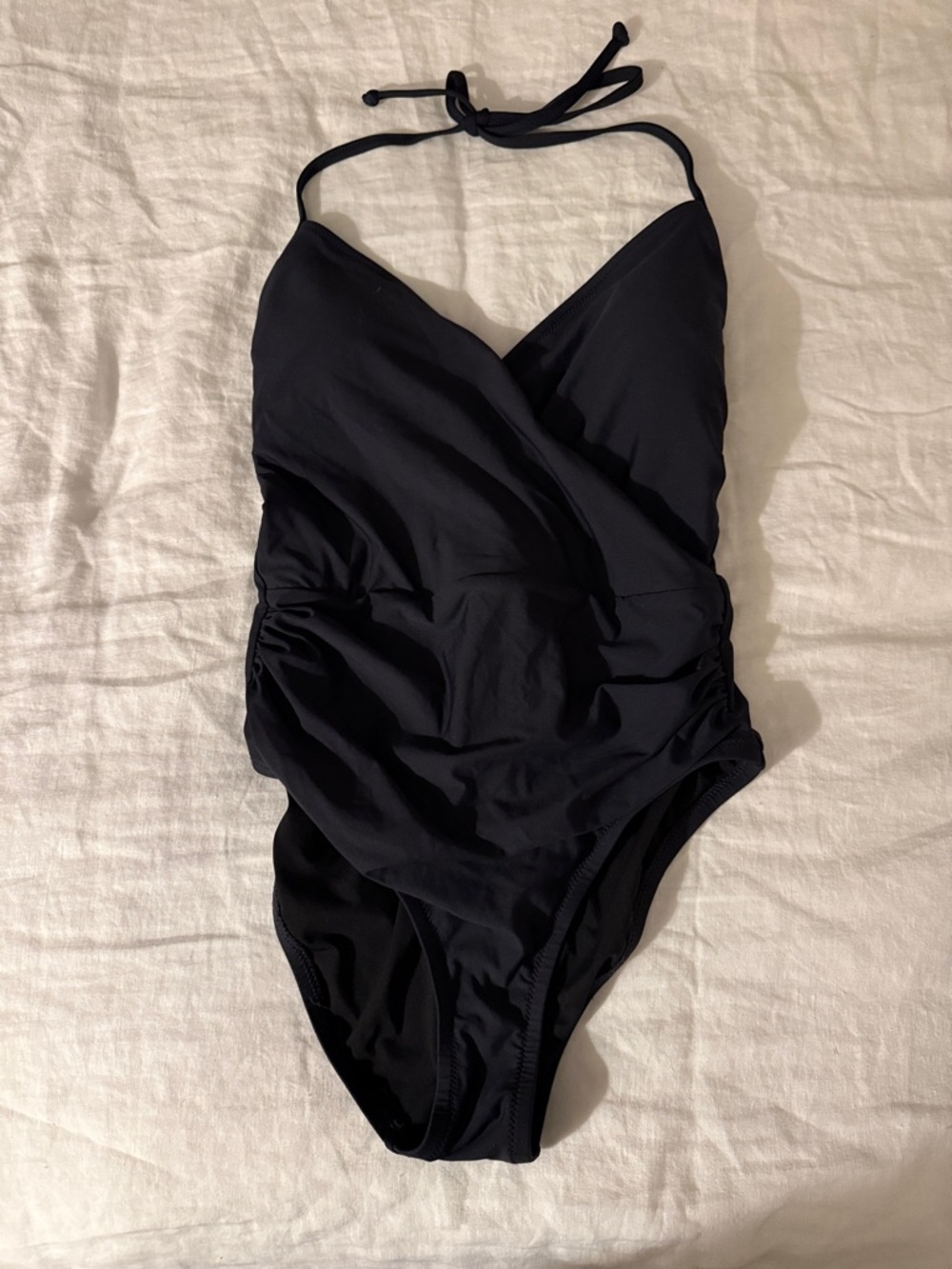 J. Crew Black Halter One-Piece Swimsuit